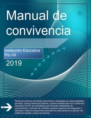 Manual de convivencia 2019 .